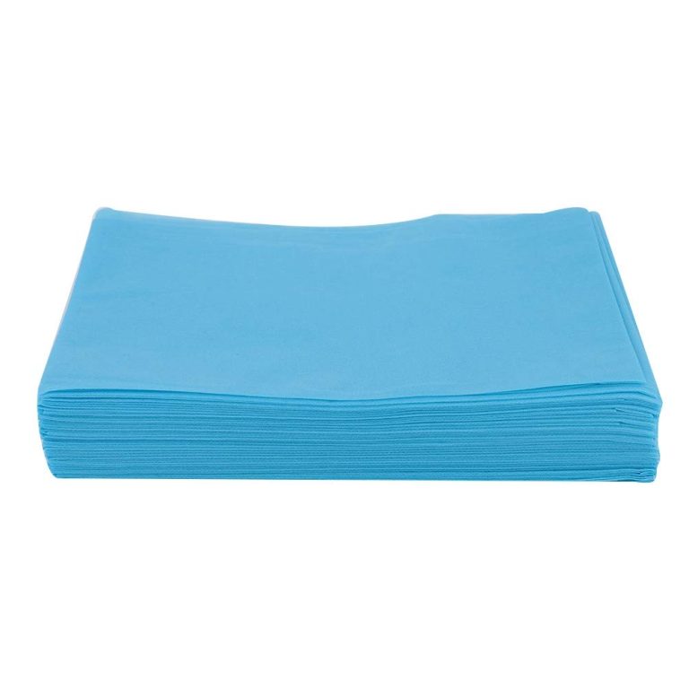 Jednokratni prekrivač za kozmetički krevet - 10 kom - Plavi 80x180